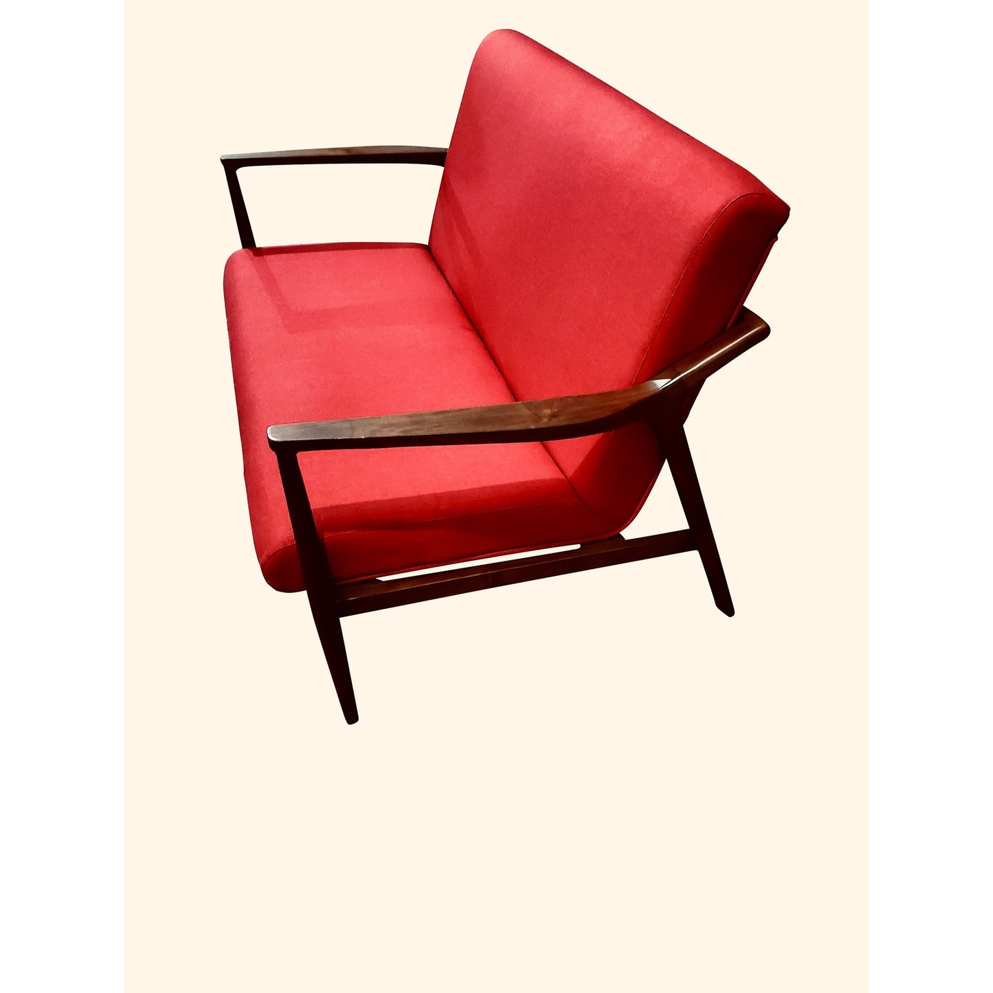 Mid Century Modern Teakwood Armchair or Settee