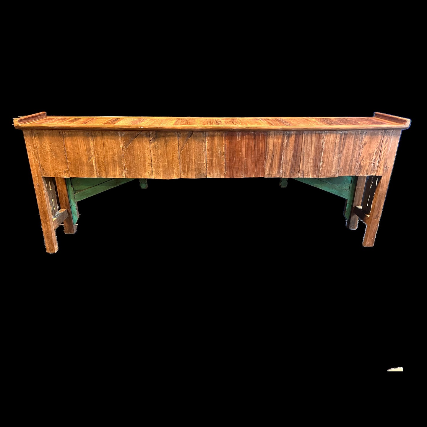 Handcrafted Teak Arch console table, Reclaimed Console Table, Carved Wood Media Stand, Architectural archway console