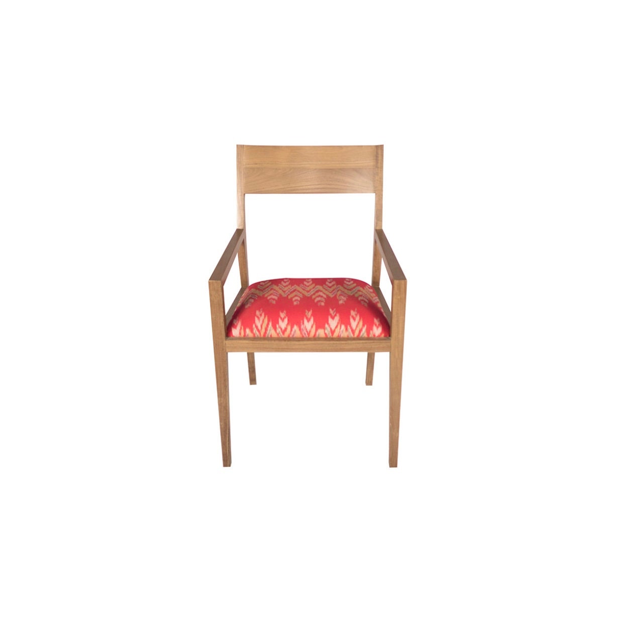 Sleek Mid-century Modern Teakwood Dining Table Set With 6 Chairs