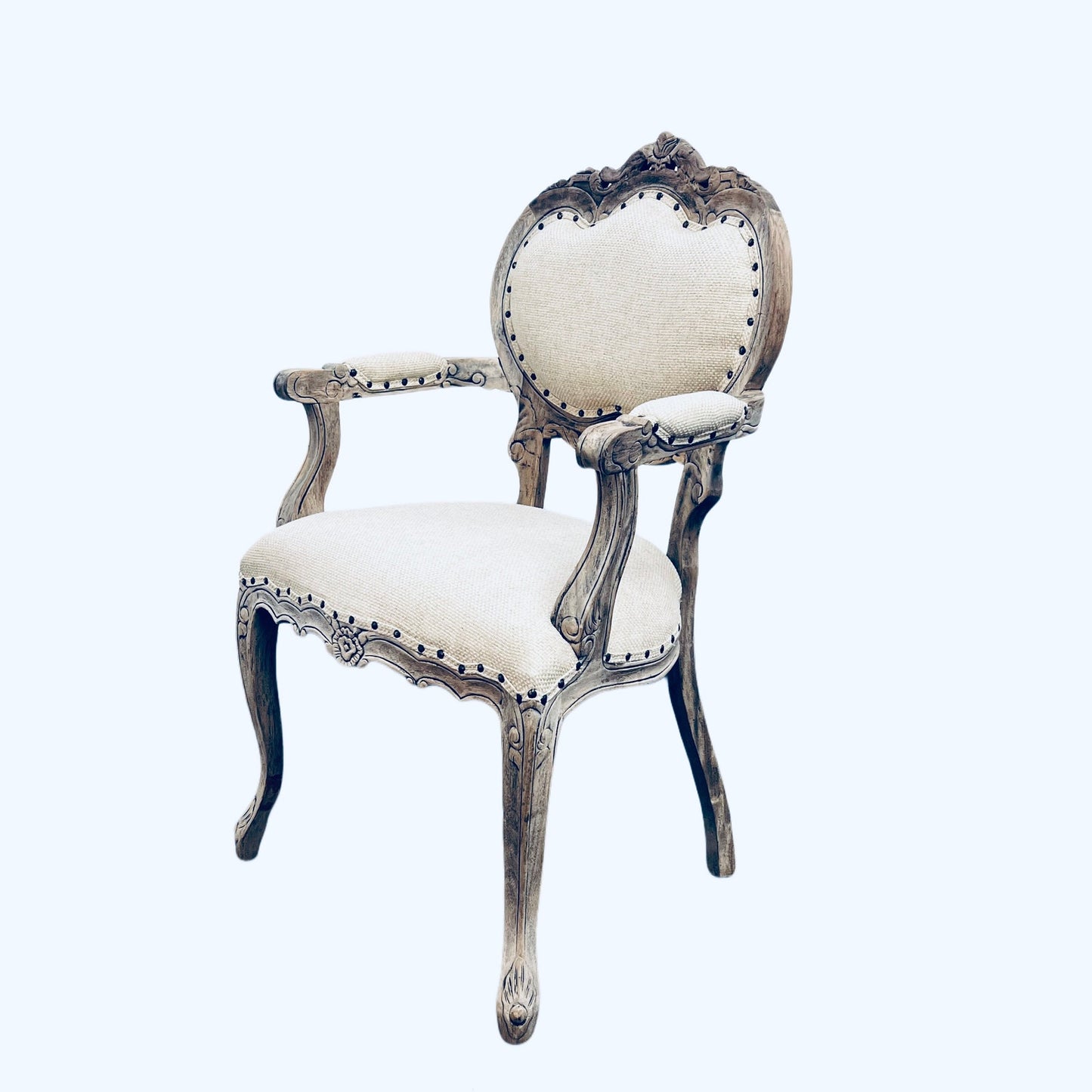 Cedar Wood Living Room French Arm Chair Farmhouse Bedroom Chair