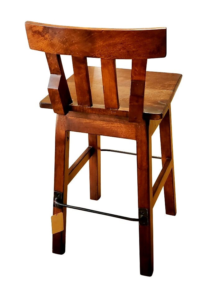 Rustic Industrial Swivel Mesquite Wood Metal Stools