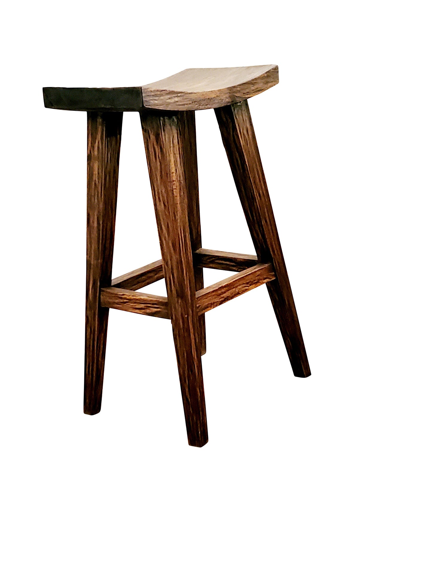 Rustic Farmhouse Reclaimed Teakwood Bar And Counter Stool