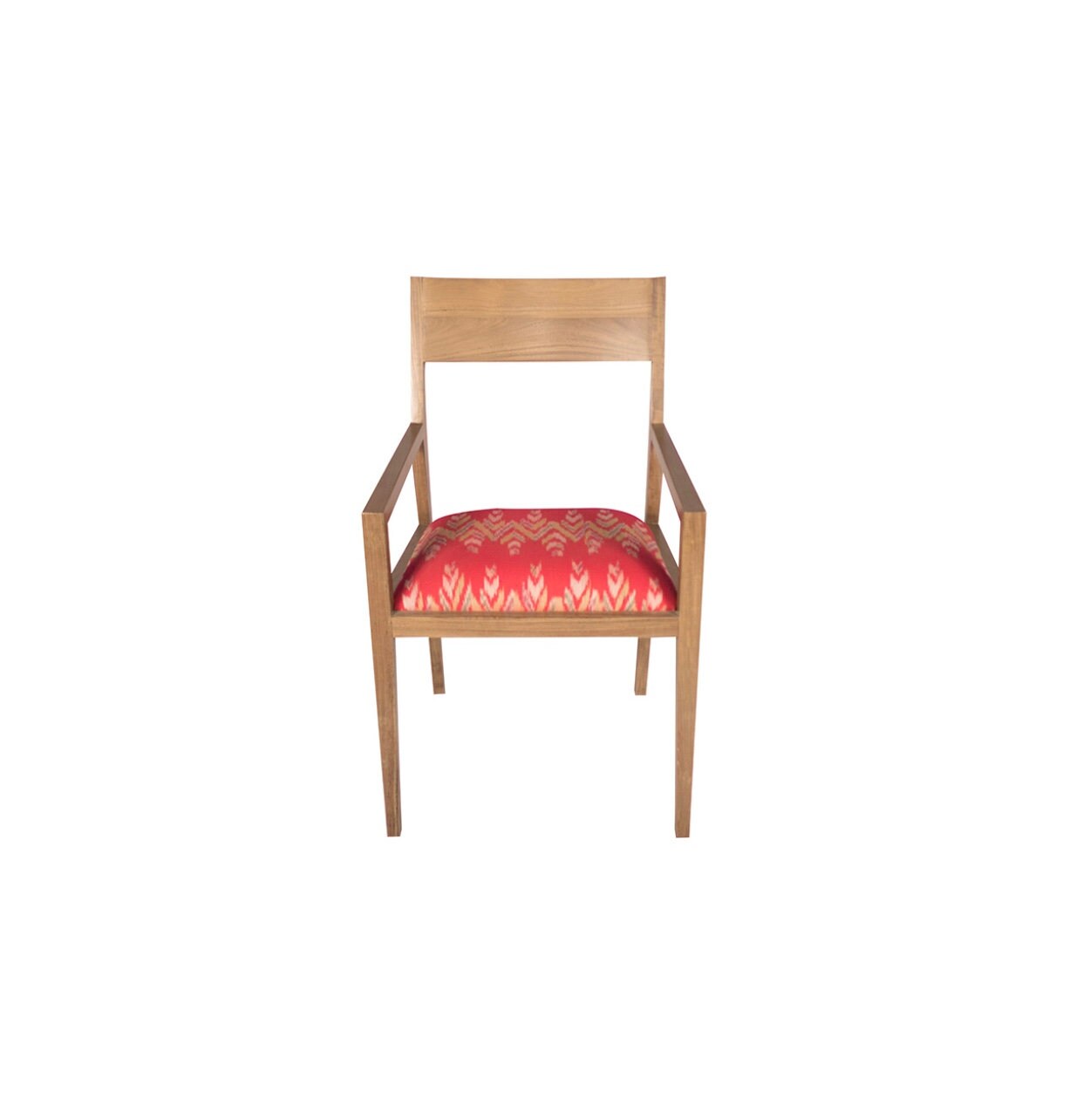 Sleek Mid-century Modern Teakwood Dining Table Set With 6 Chairs