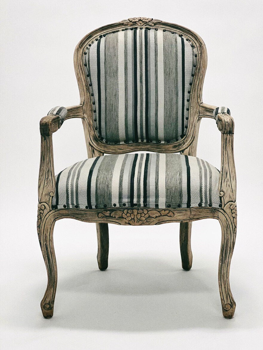 Cedar Wood Living Room French Arm Chair Farmhouse