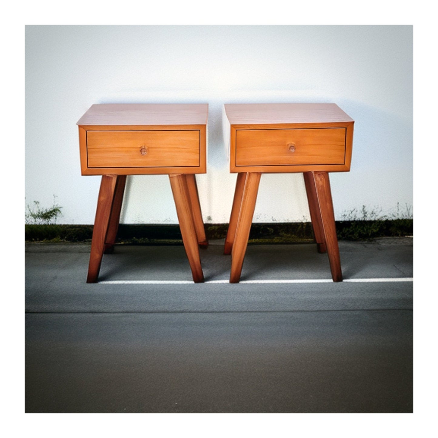 Mid-century Modern Teakwood Nightstand, Bedside Table