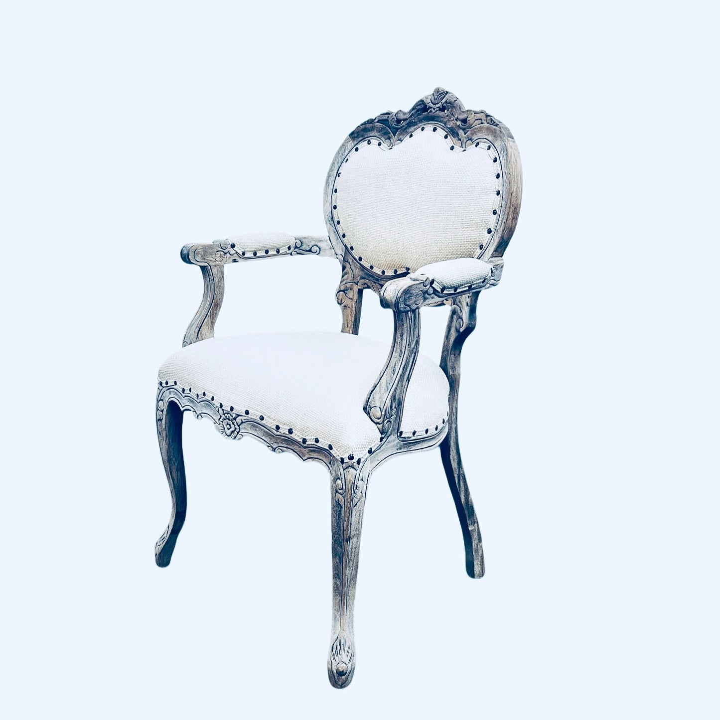 Cedar Wood Living Room French Arm Chair Farmhouse Bedroom Chair