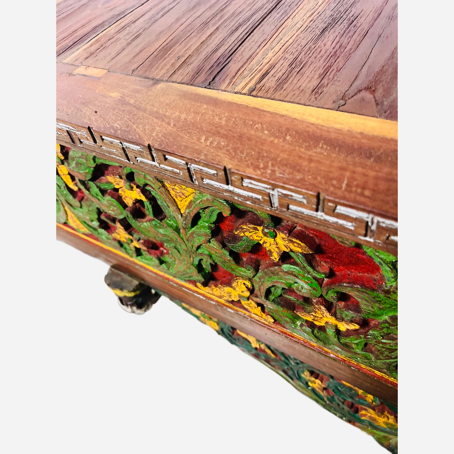 Handcrafted Teak Arch console table, Reclaimed Console Table, Carved Wood Media Stand, Architectural archway console