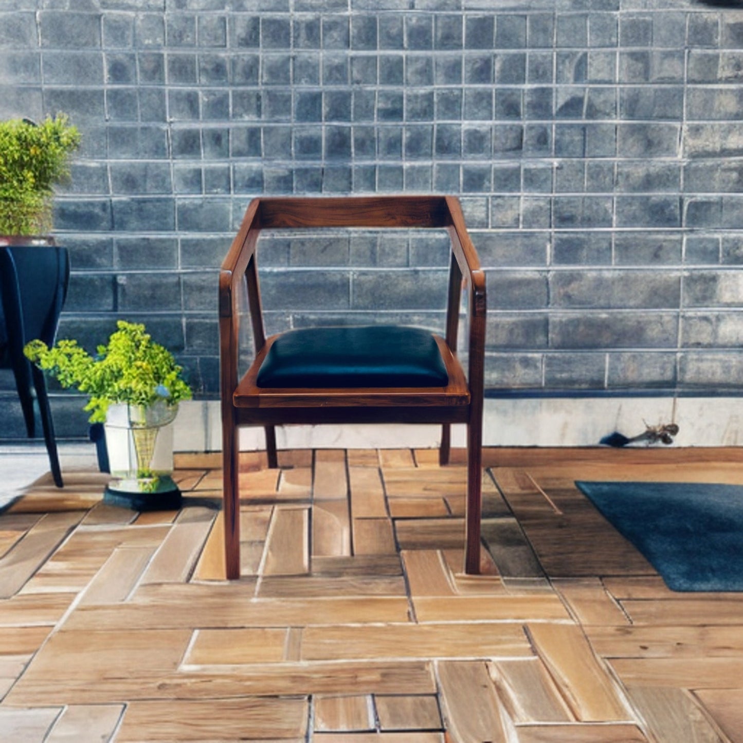 Teak Chair Mid Century Modern, Desk Chair, Dining Chairs, Leather Chair, Mid Century Chair, Minimalist Chair