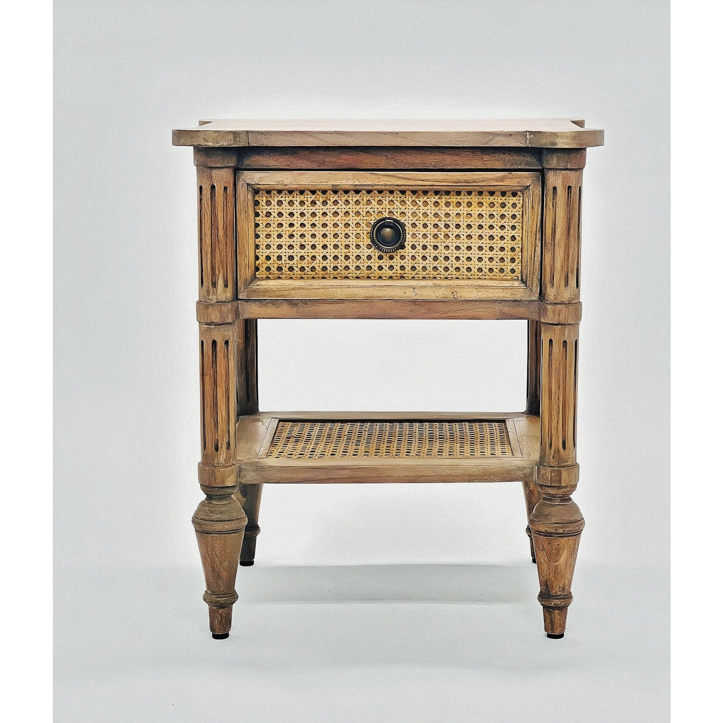 Solid Wood Coffee Table, Side Table, Accent Table Rattan