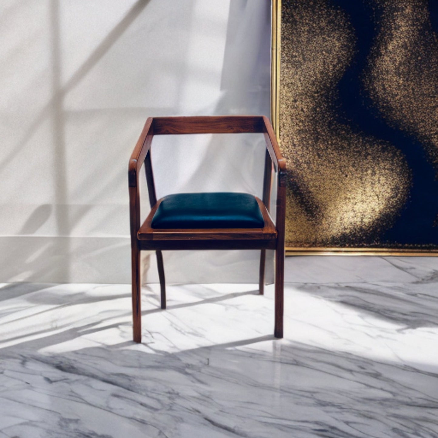 Teak Chair Mid Century Modern, Desk Chair, Dining Chairs, Leather Chair, Mid Century Chair, Minimalist Chair