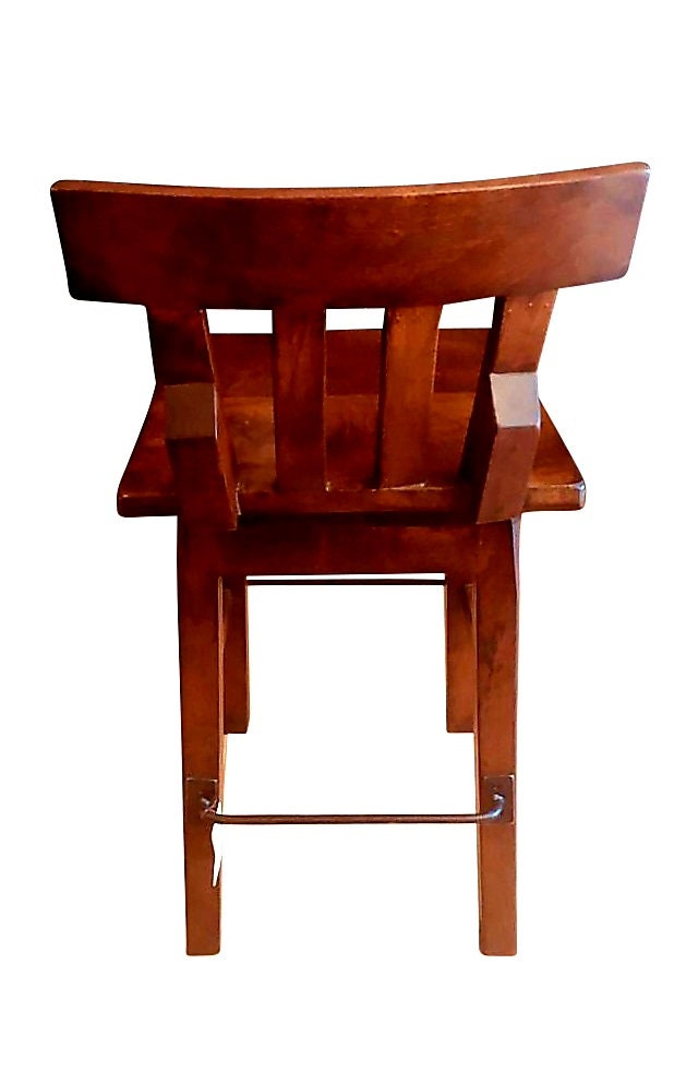 Rustic Industrial Swivel Mesquite Wood Metal Stools