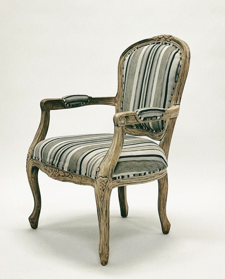Cedar Wood Living Room French Arm Chair Farmhouse