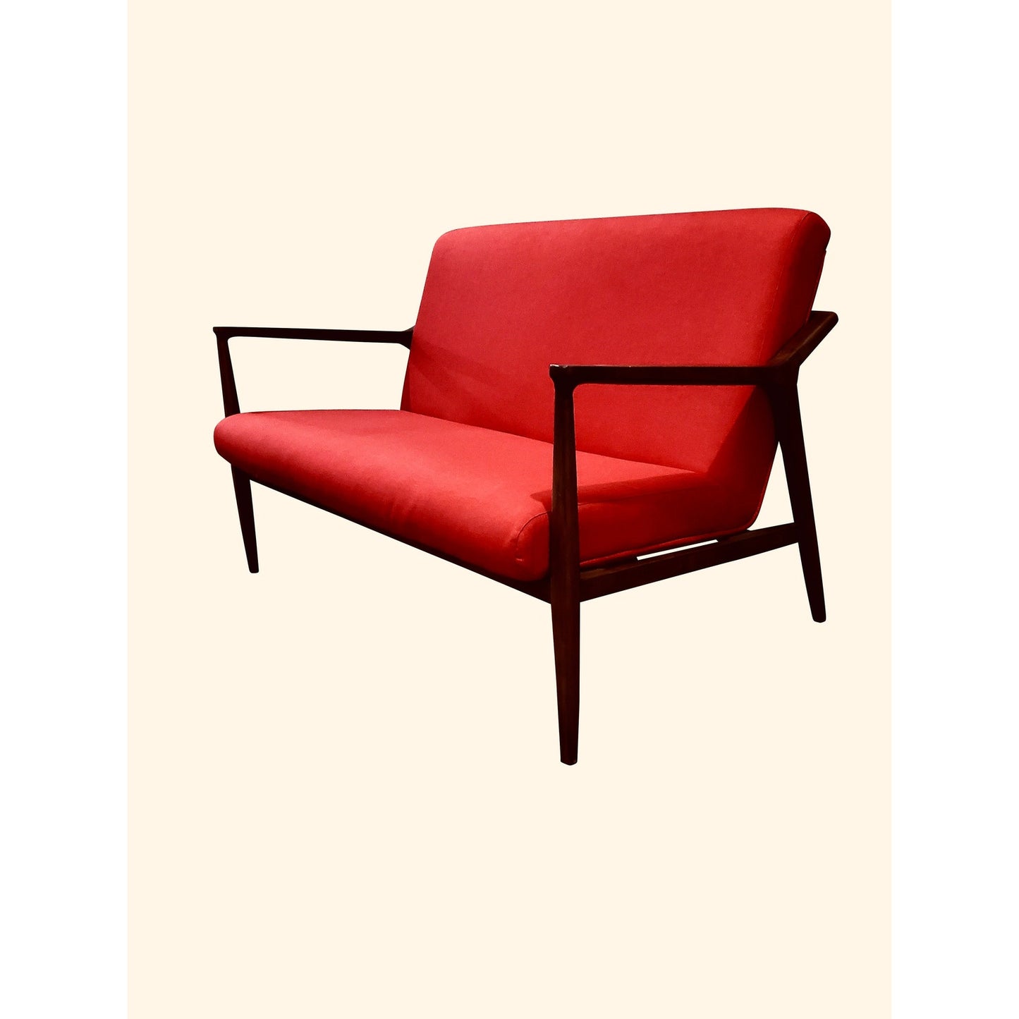 Mid Century Modern Teakwood Armchair or Settee