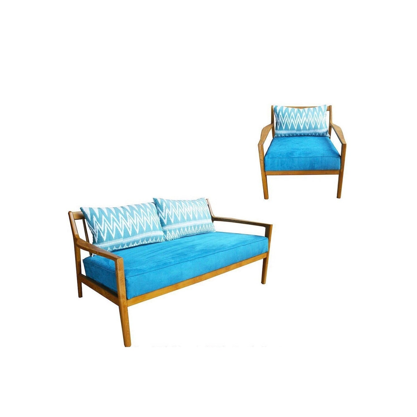 Mid Century Modern Teakwood Arm Chair or Settee