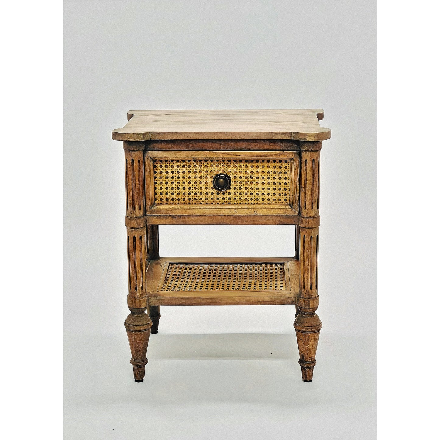 Solid Wood Coffee Table, Side Table, Accent Table Rattan