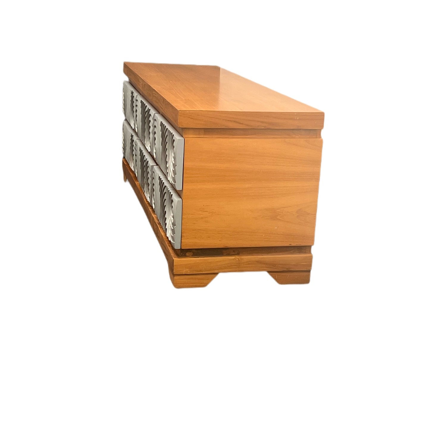 Mid-century Modern Teakwood Handmade Buffet Sideboard Credenza Entertainment TV Center