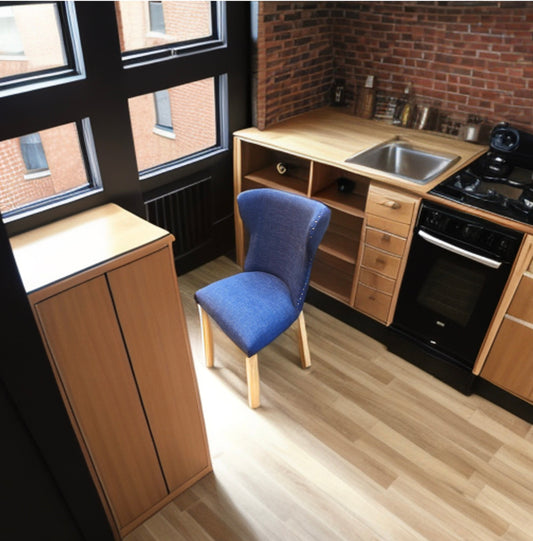 Dining chairs hand-tufted solid wood decorative nails