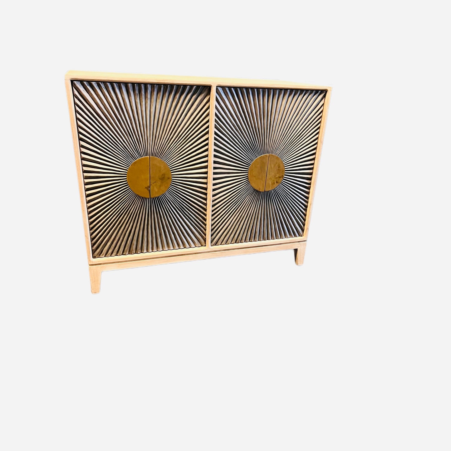 Solid wood handmade modern 2-door cabinet