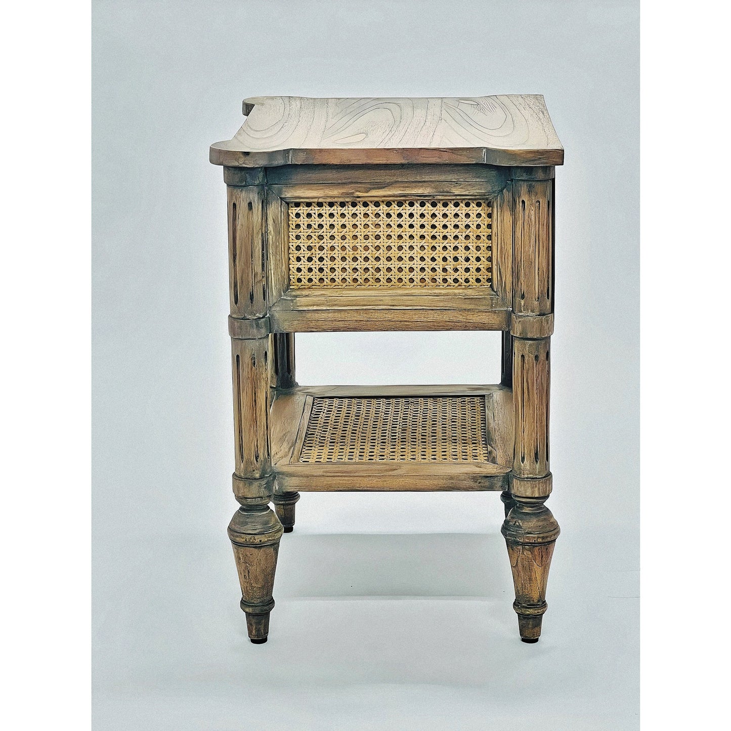 Solid Wood Coffee Table, Side Table, Accent Table Rattan