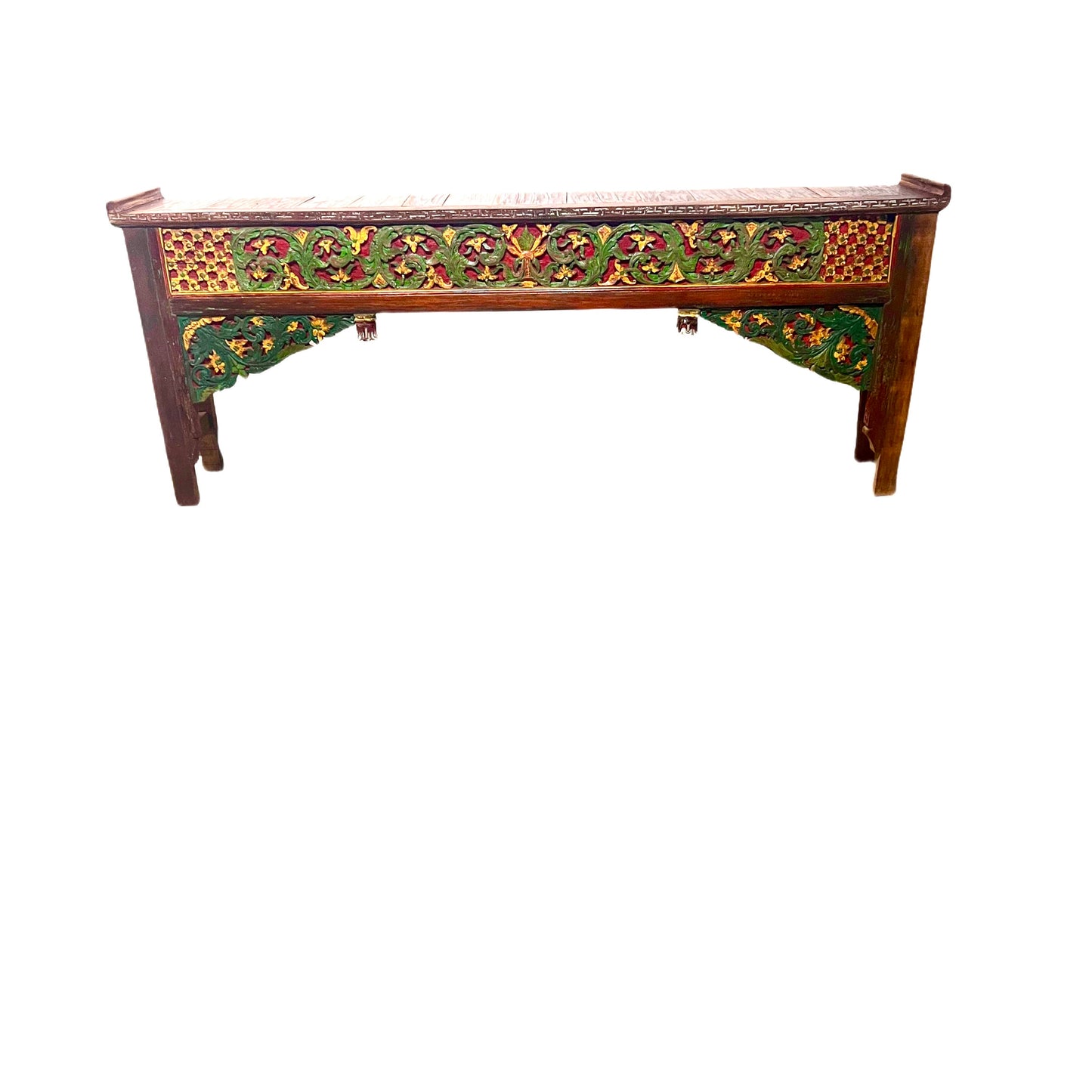 Handcrafted Teak Arch console table, Reclaimed Console Table, Carved Wood Media Stand, Architectural archway console