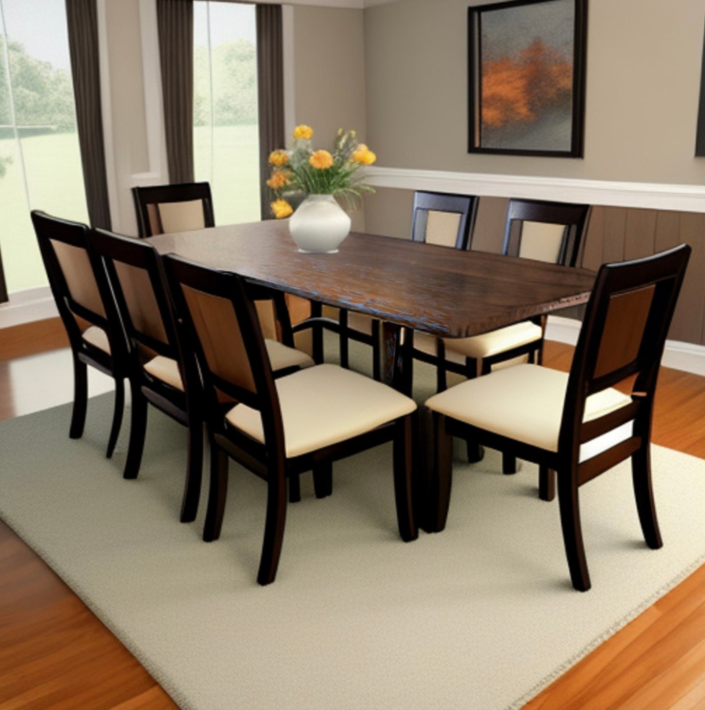 Teakwood Farm Table, Farmhouse Table, Dining Room Table, Rustic Furniture, Farmhouse arable, Barn, Log house Table