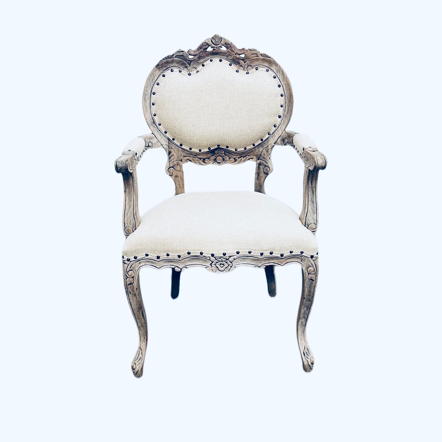 Cedar Wood Living Room French Arm Chair Farmhouse Bedroom Chair