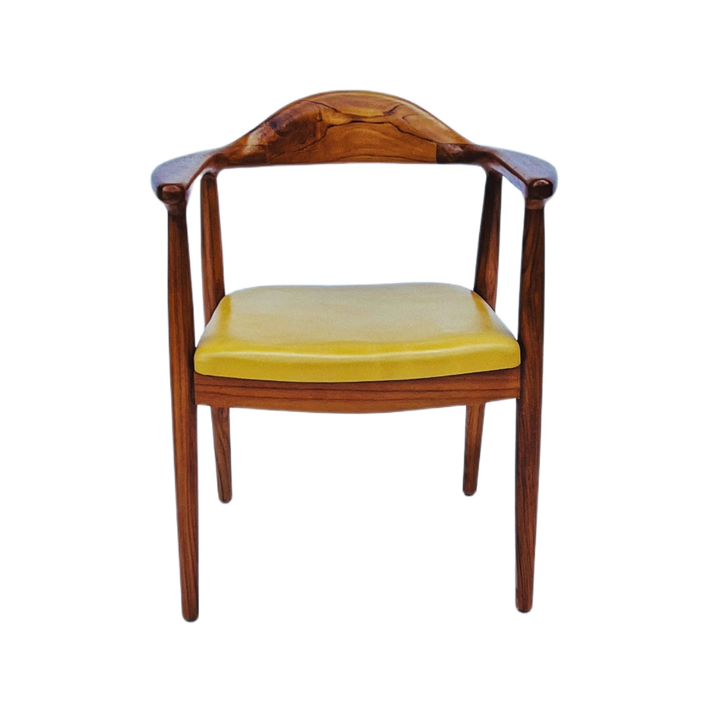 Teakwood Hans Wegner Inspired chairs Mid Century Modern MCM leather chairs