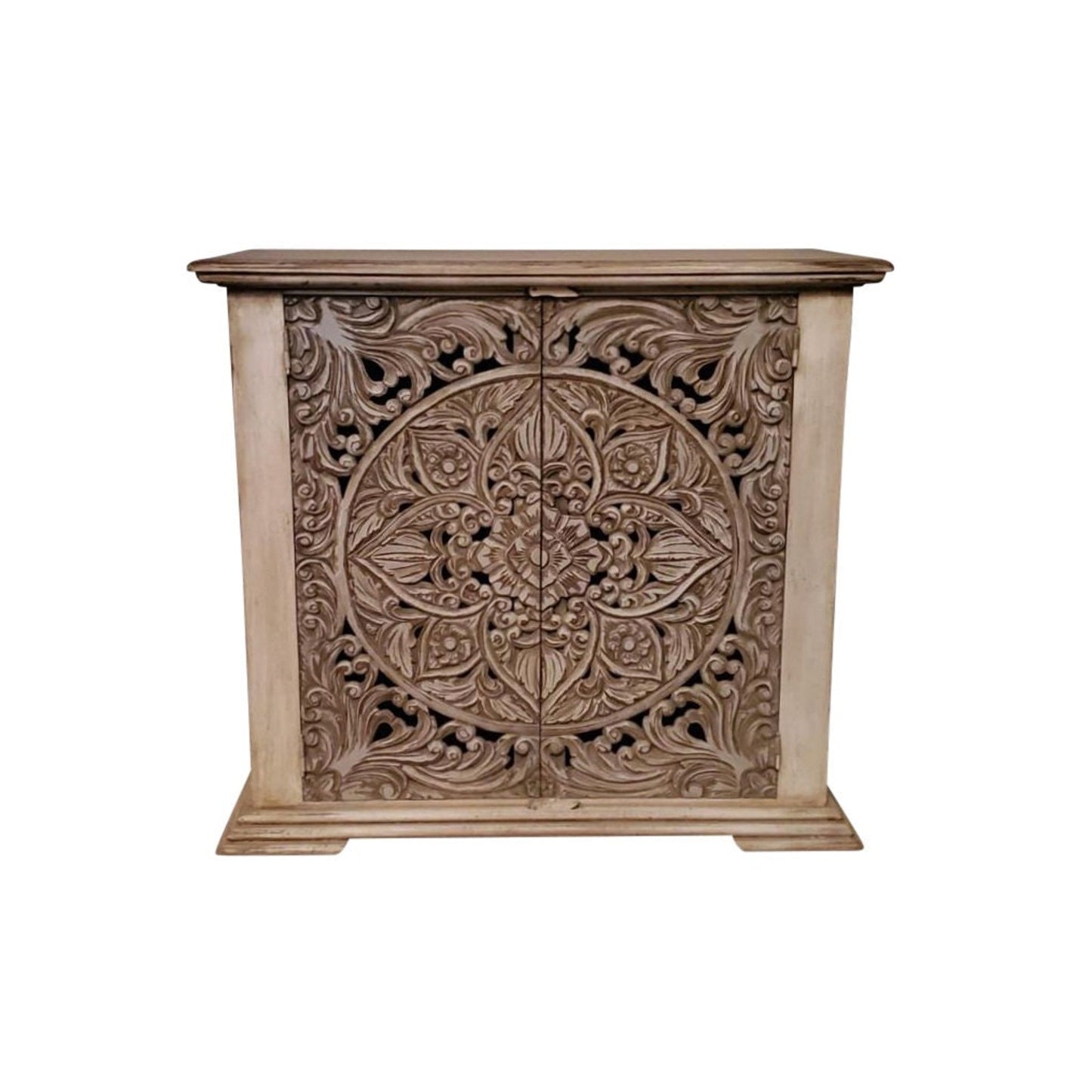 Ornate Solid Wood 2 Door Cabinet Buffet