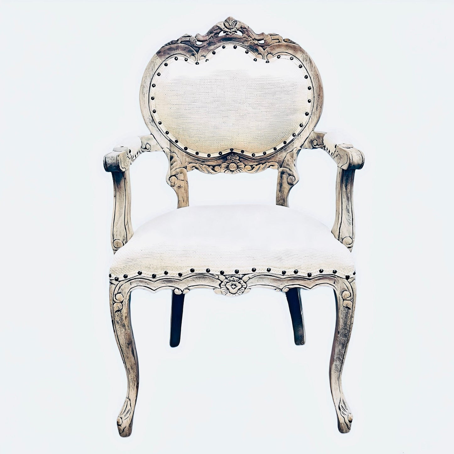 Cedar Wood Living Room French Arm Chair Farmhouse Bedroom Chair