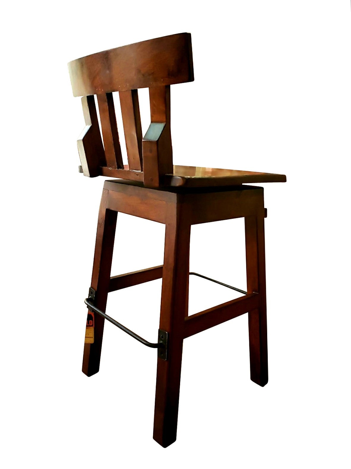 Rustic Industrial Swivel Mesquite Wood Metal Stools