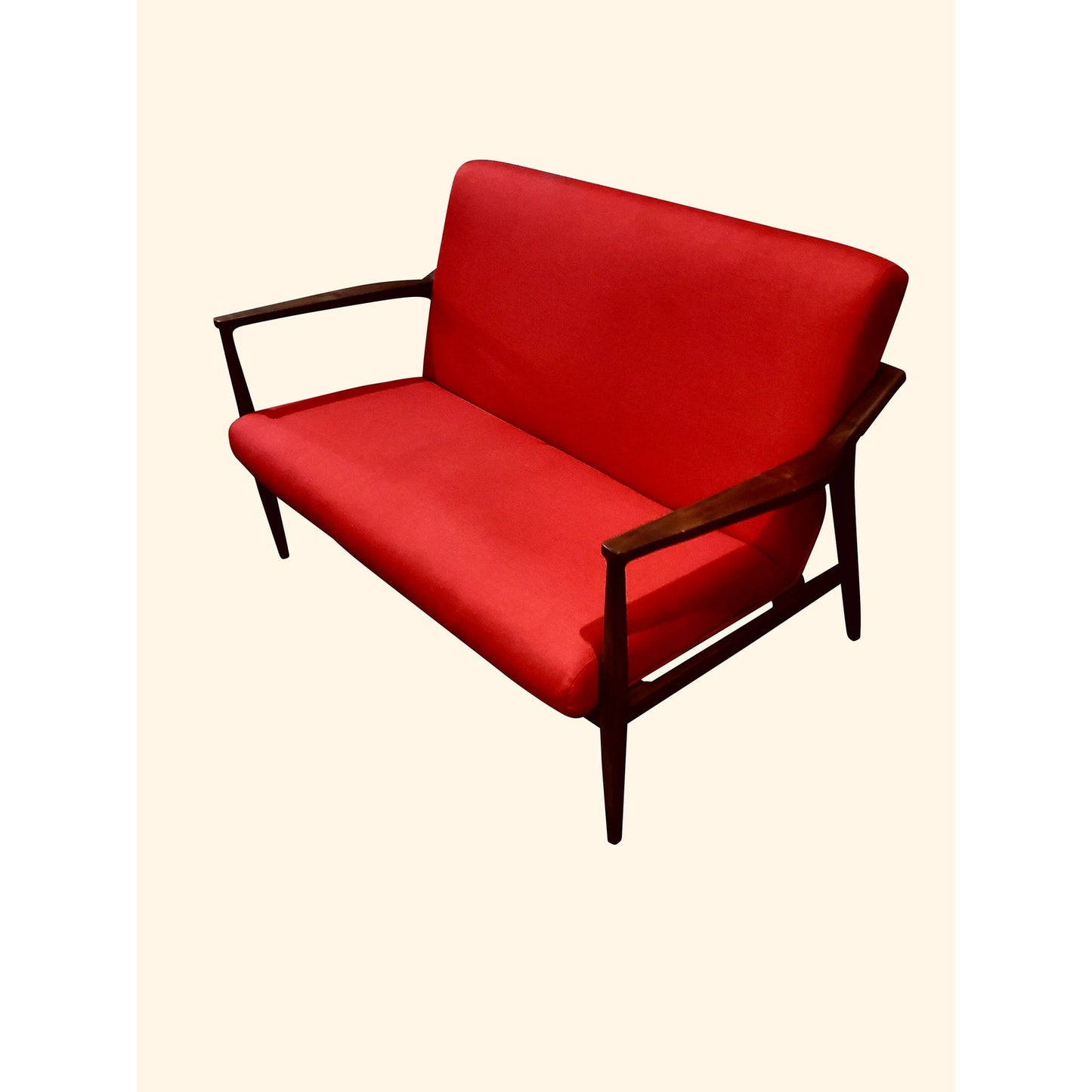 Mid Century Modern Teakwood Armchair or Settee