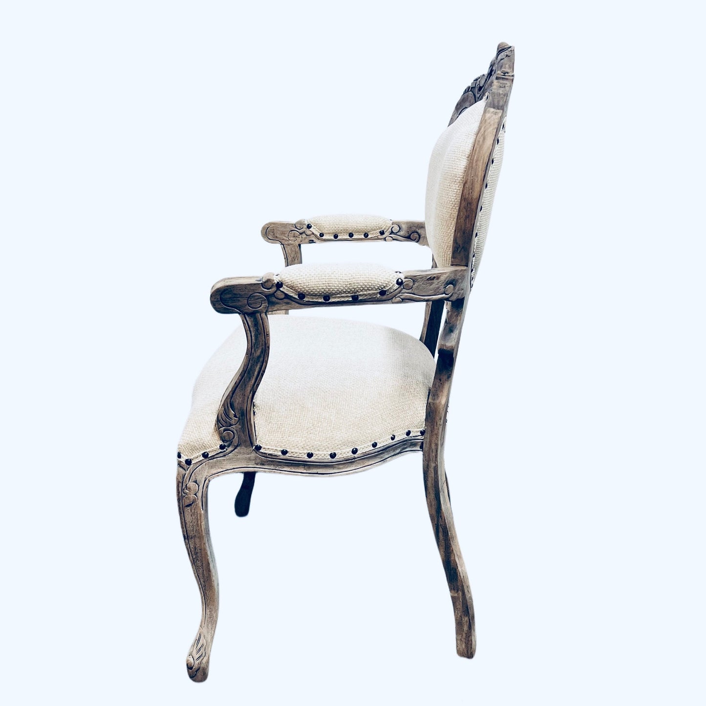 Cedar Wood Living Room French Arm Chair Farmhouse Bedroom Chair