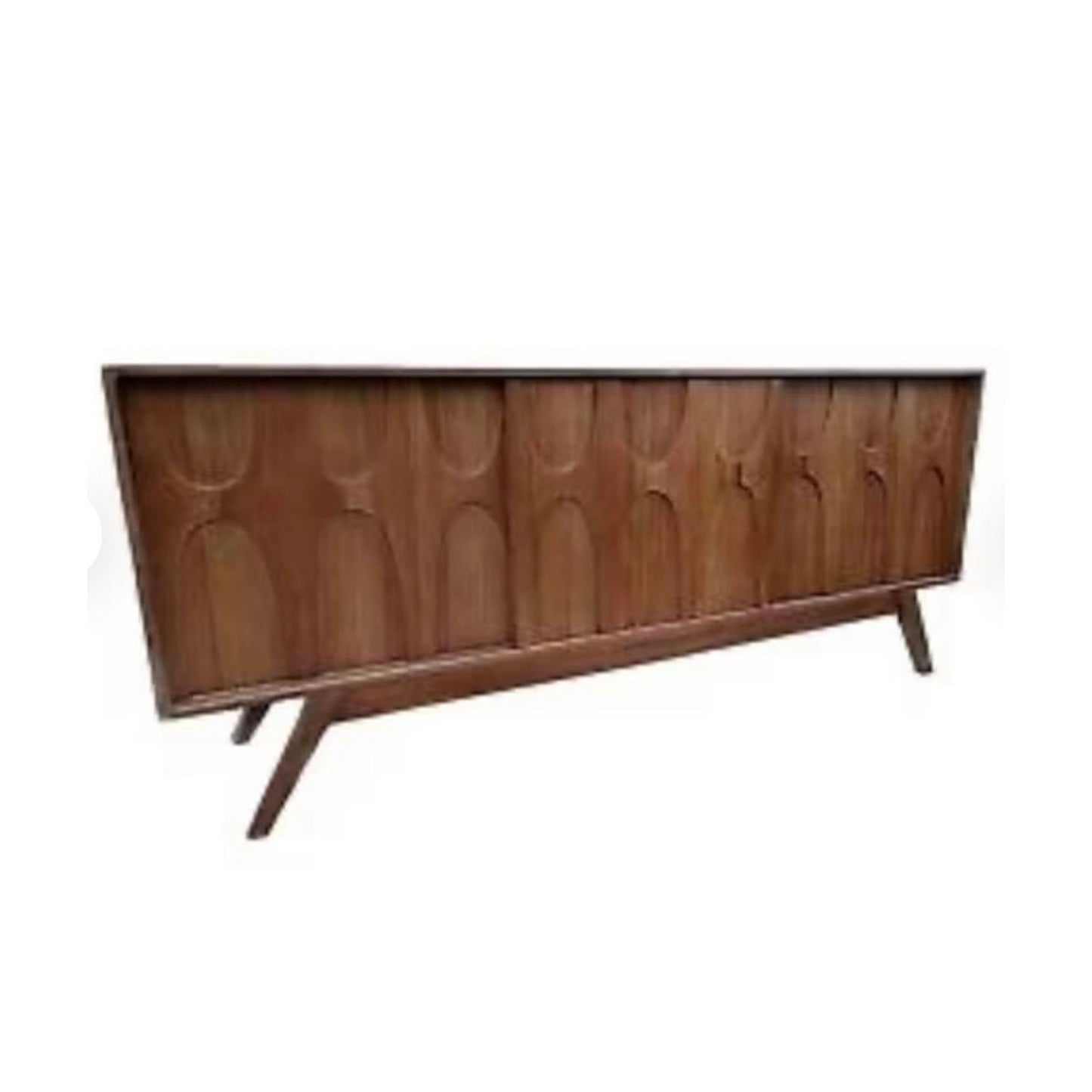 Brasilia Style Mid Century Credenza Sideboard Media Console Solid Wood Construction