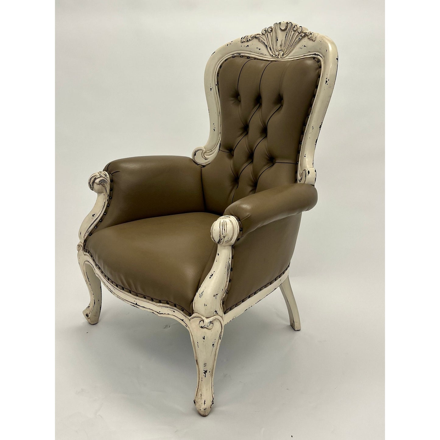 Rustic Arm Chairs Solid Mahogany Wood Leather