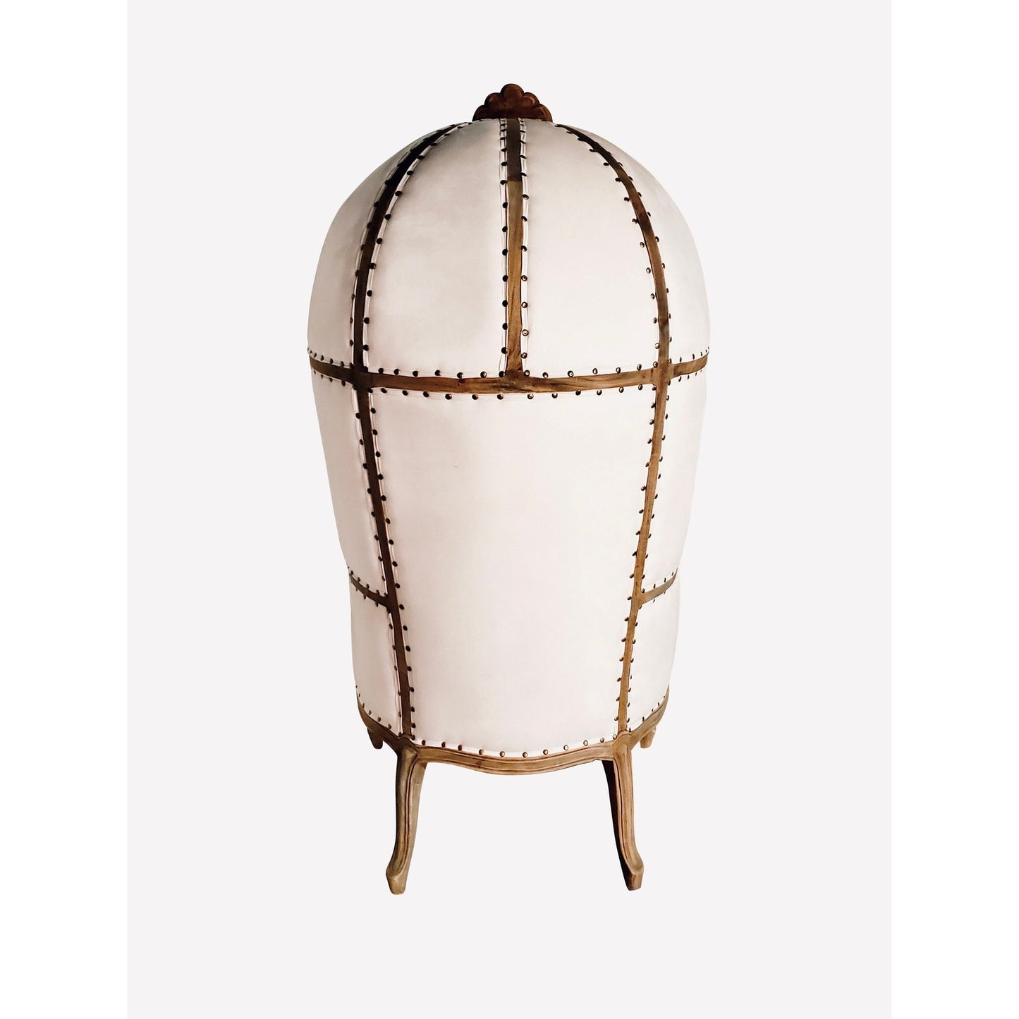 Balloon Chair | Porter Chair | White Velvet Throne | Louis XV Style Tufted Dome Canopy Chair | French Style