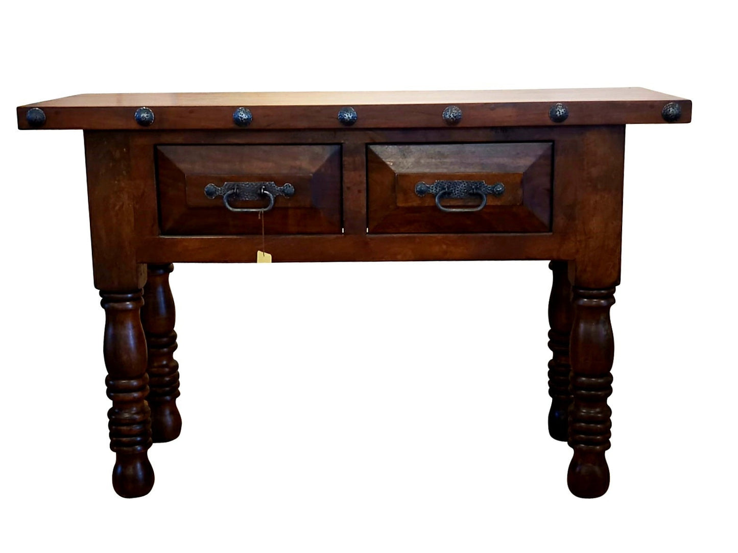 Mesquite wood rustic console table wooden  entry table county farmhouse table