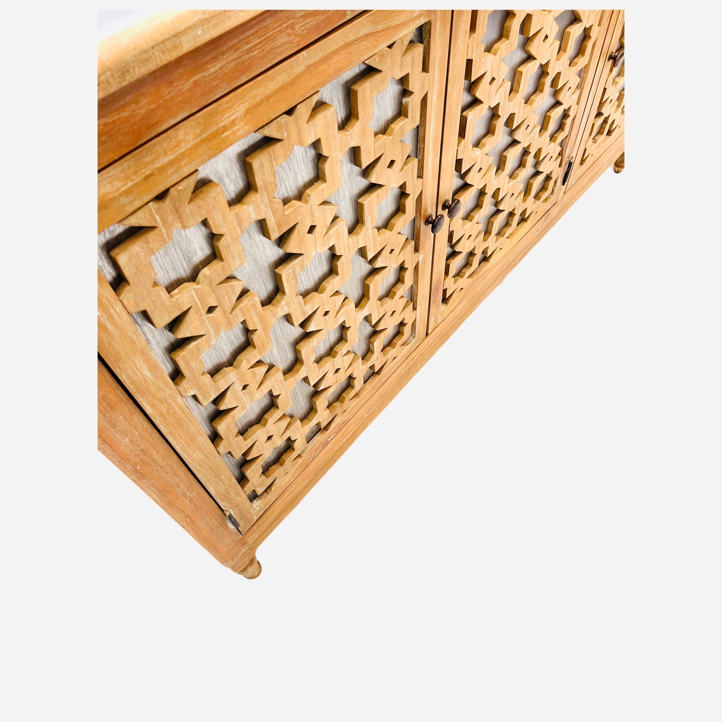 Credenza | Sideboard | Buffet | Dresser with Doors | Media Cabinet | Stylish | Cedar Wood | Solid Wood | Tin Top | Modern Design