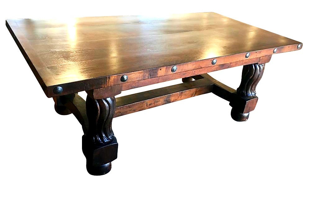 Majestic Mesquite Wood Rustic Dining Table With 6 Chairs