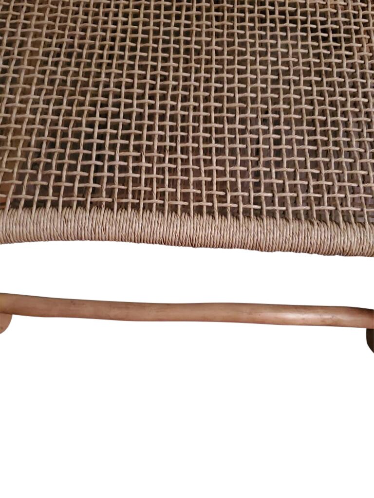 Handmade Woven Rope Bamboo Wood Centre Coffee Table