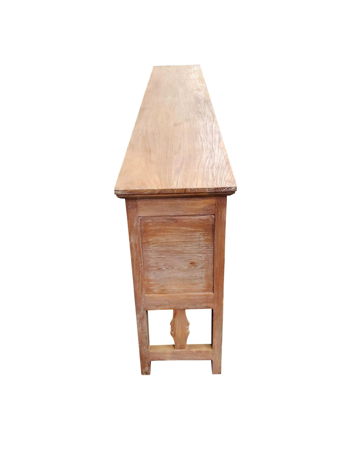 Handcrafted Teak Arch console table, Reclaimed Console Table, Carved Wood Media Stand, Architectural archway console