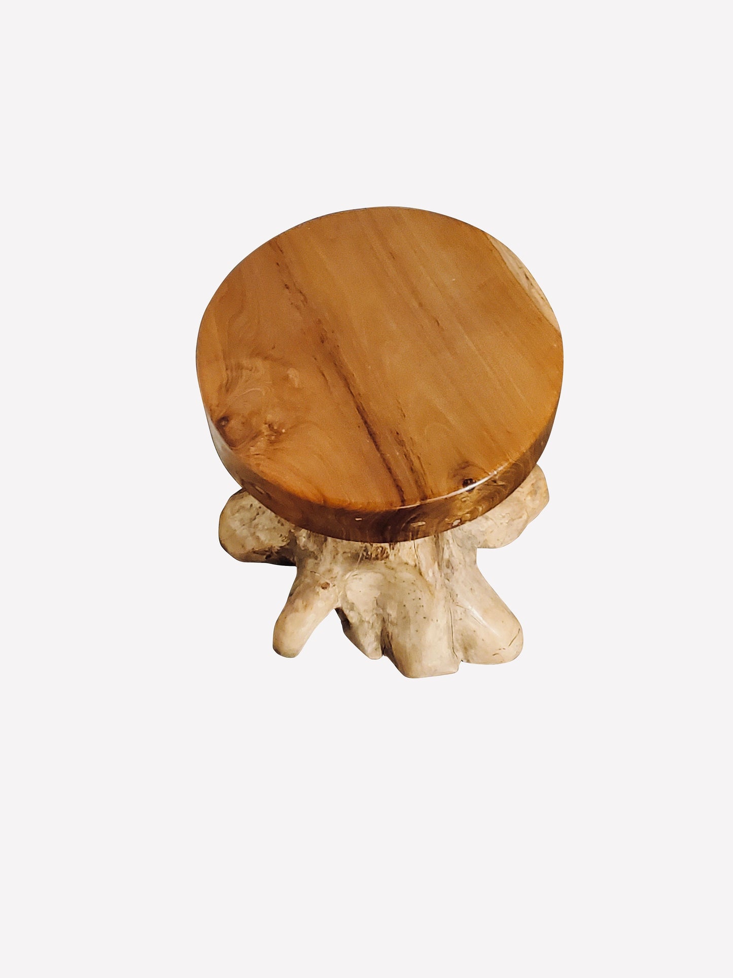Teakwood Tree Trunk Stool