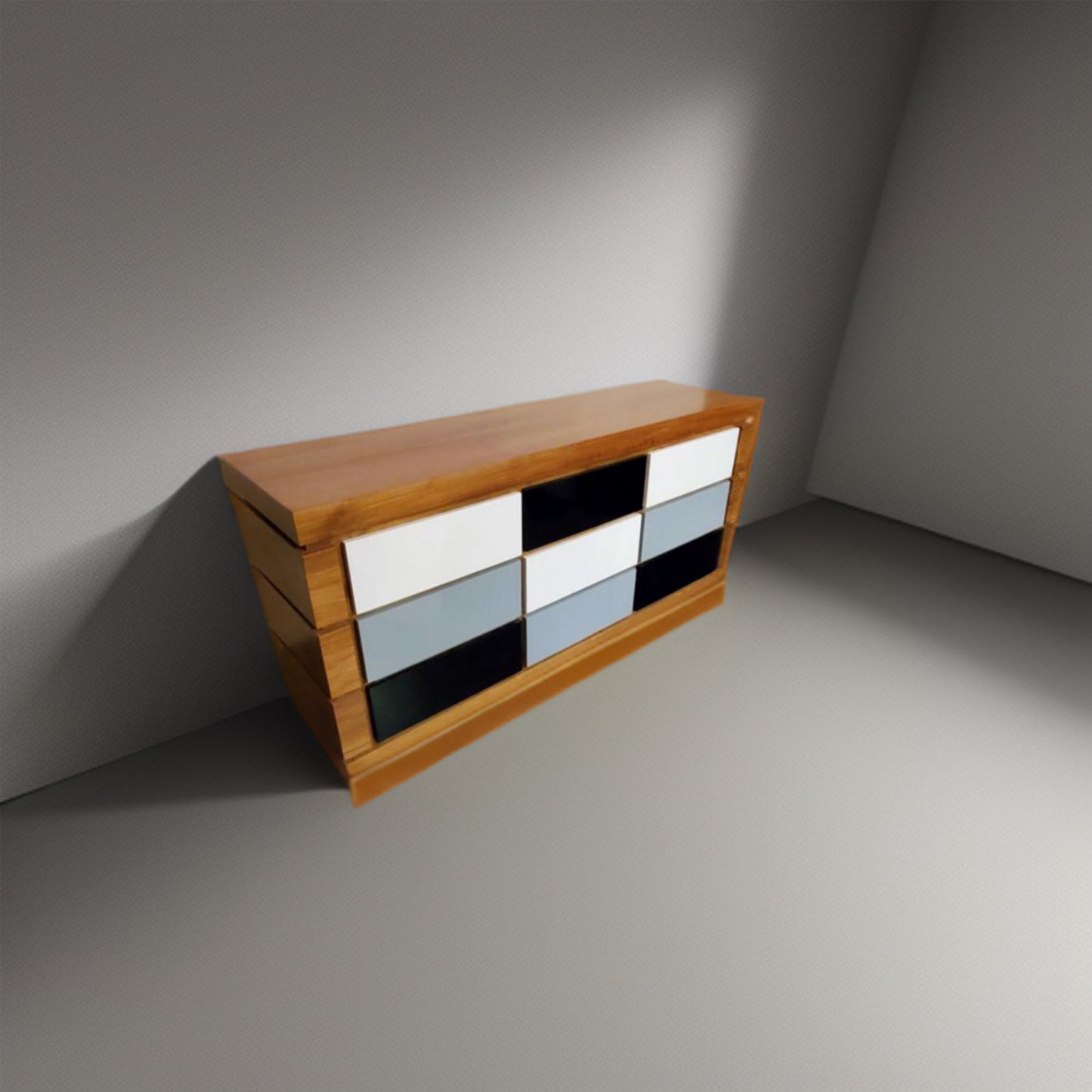 Mid-century Modern Teakwood Buffet Sideboard Unbelievable Price Credenza Entertainment TV Center