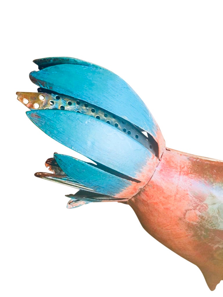 Farmhouse Metal Hand-painted Rooster