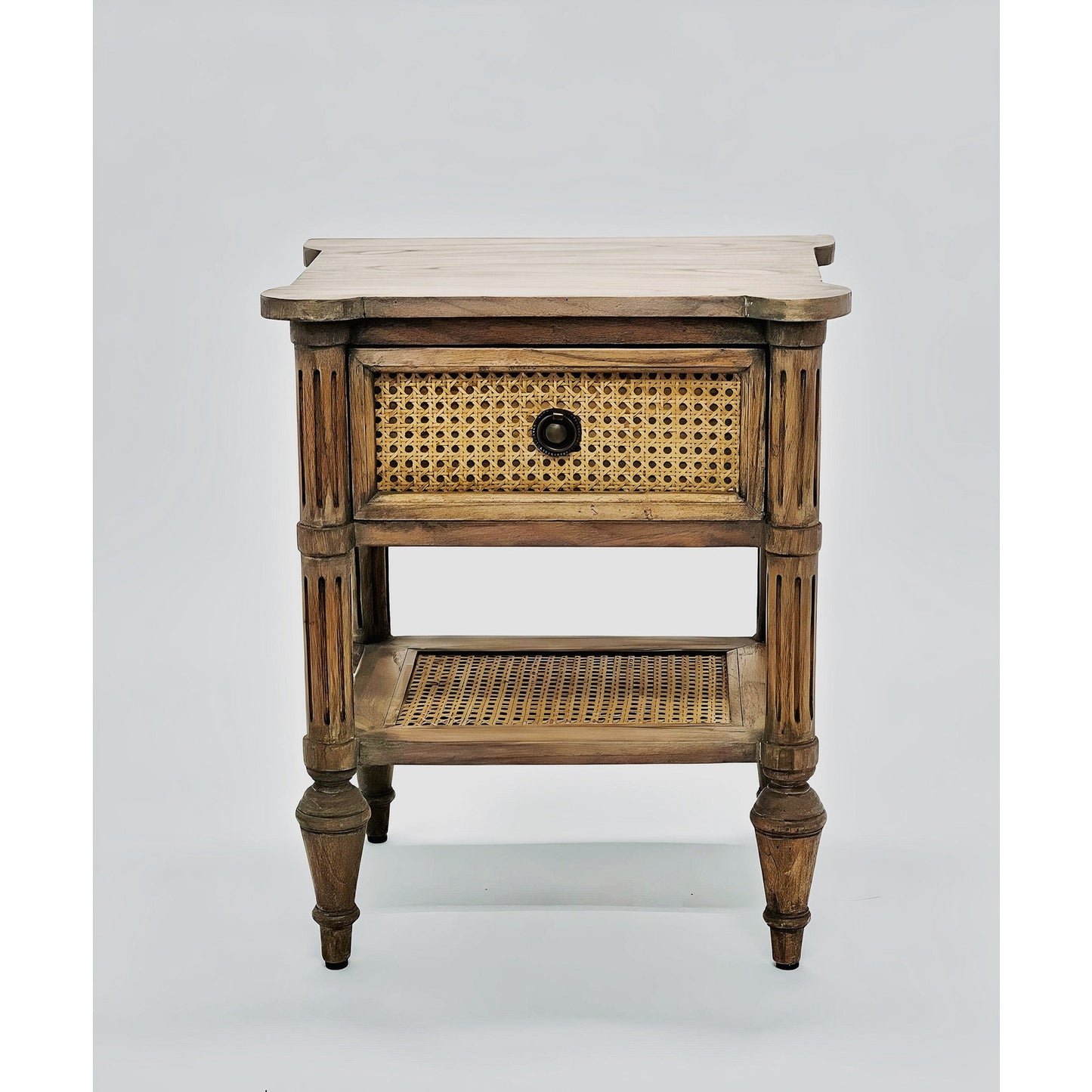 Solid Wood Coffee Table, Side Table, Accent Table Rattan