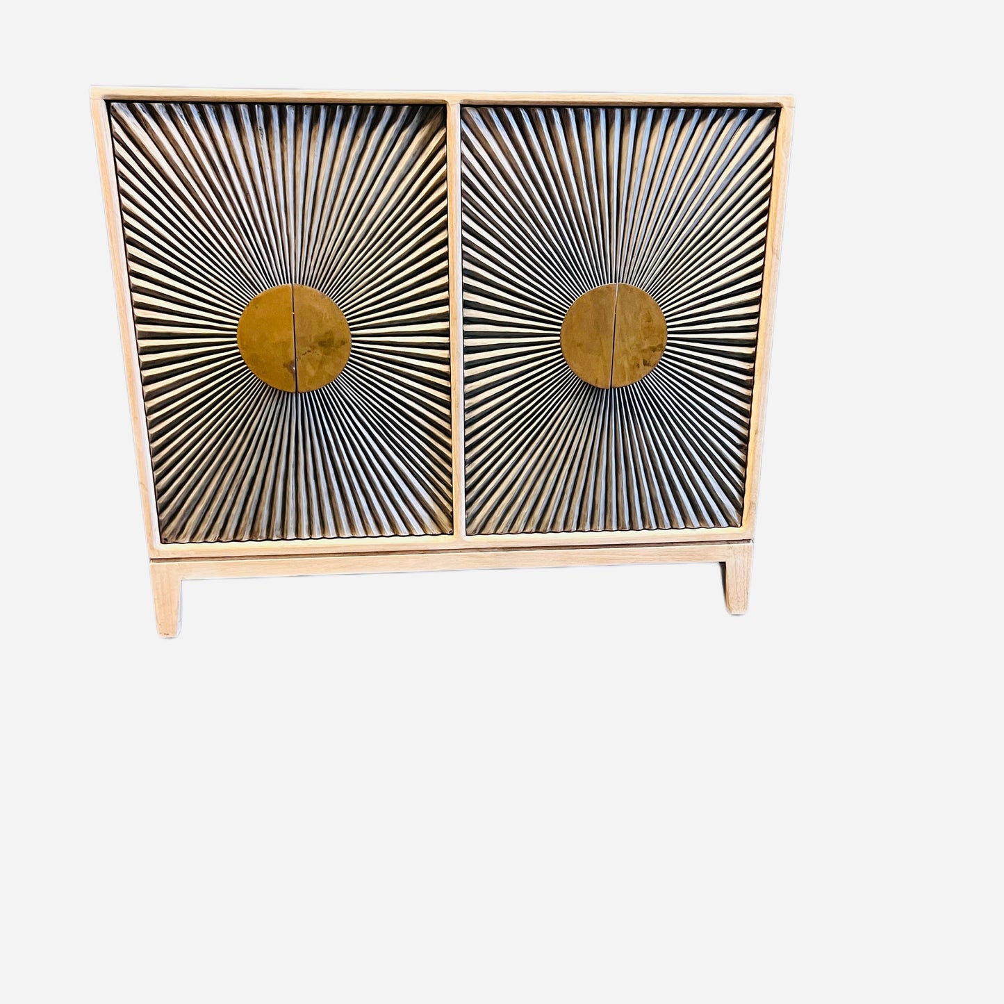 Solid wood handmade modern 2-door cabinet