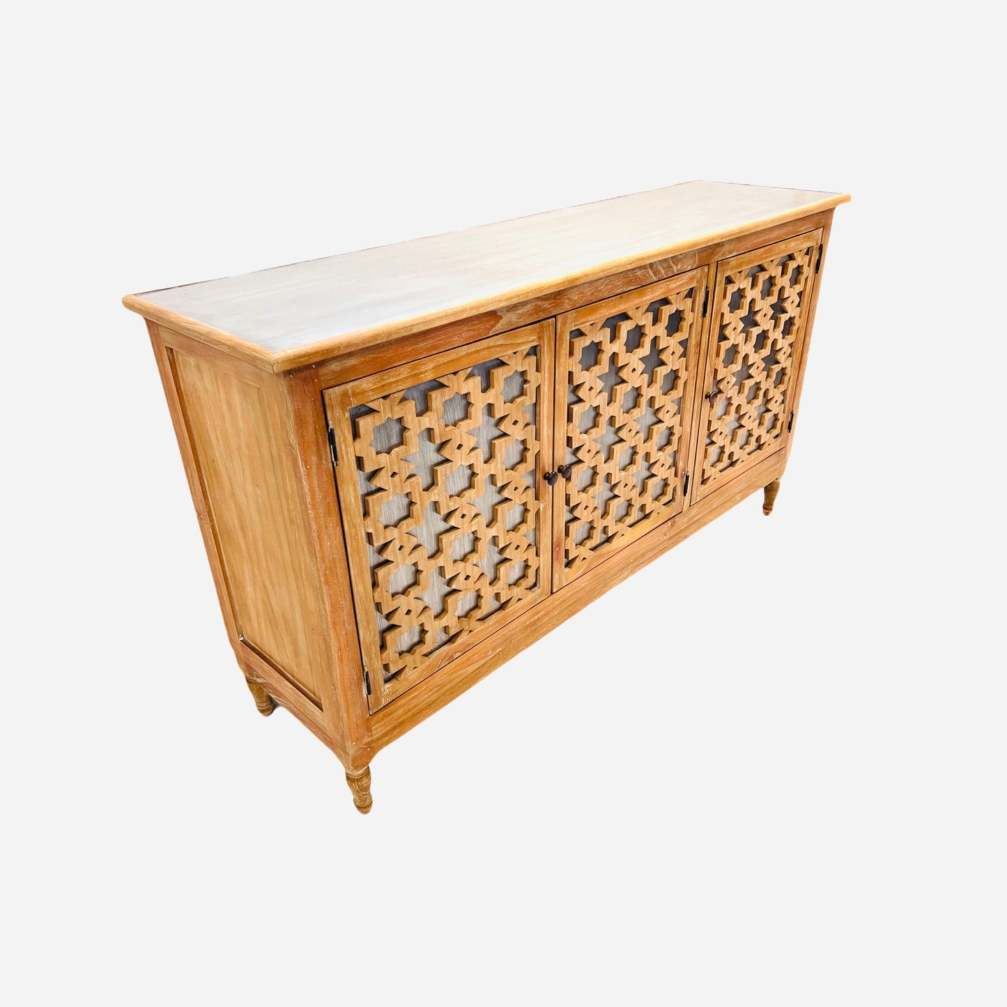 Credenza | Sideboard | Buffet | Dresser with Doors | Media Cabinet | Stylish | Cedar Wood | Solid Wood | Tin Top | Modern Design