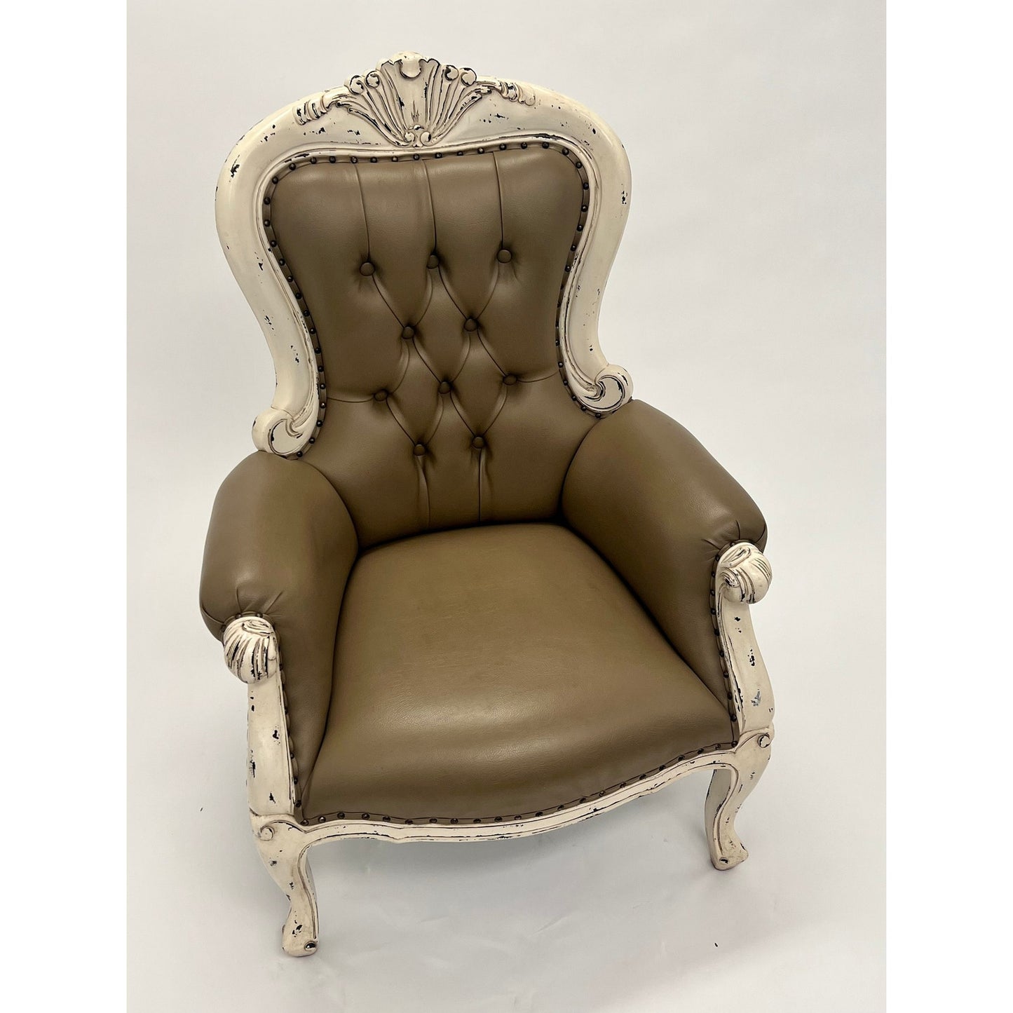 Rustic Arm Chairs Solid Mahogany Wood Leather