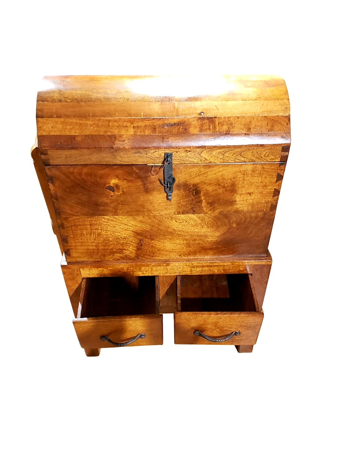 Old West Mesquite Wood Rustic Spanish Style Trunk Table Trunk Style Cabinet