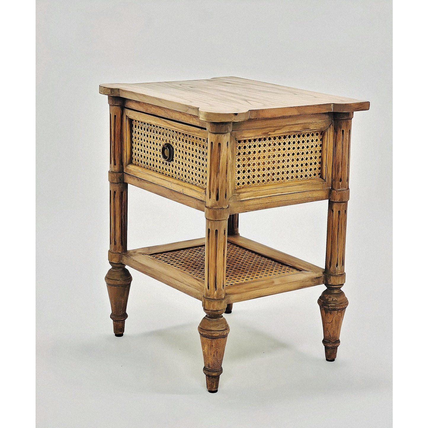 Solid Wood Coffee Table, Side Table, Accent Table Rattan