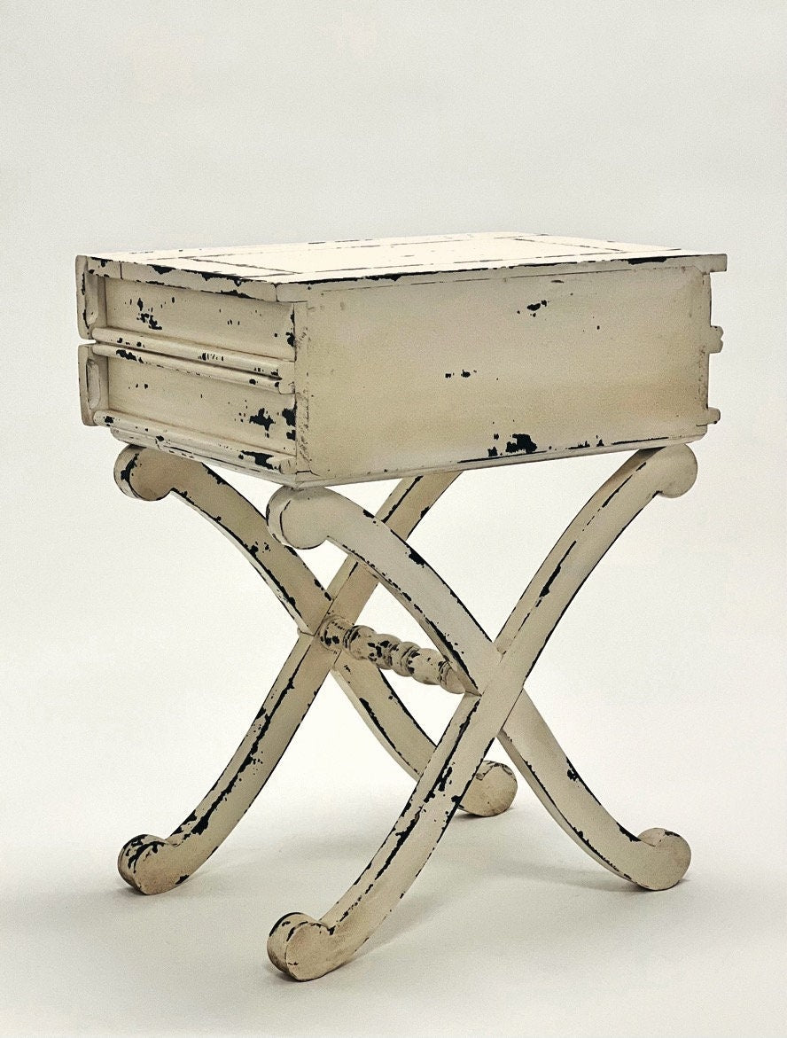 Bookcase style rustic table (Grey or White)